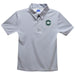 Babson College Beavers Embroidered Gray Stripes Short Sleeve Polo Box Shirt