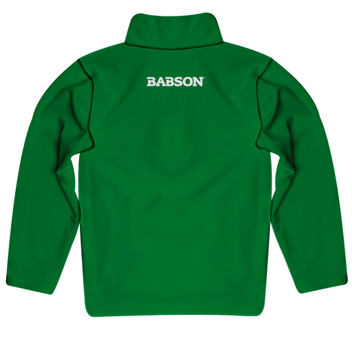 Babson College Beavers Vive La Fete Logo and Mascot Name Womens Green Quarter Zip Pullover - Vive La Fête - Online Apparel Store