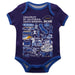 UC Santa Barbara Gauchos UCSB Hand Sketched Vive La Fete Impressions Artwork Infant Purple Short Sleeve Onesie Bodysuit
