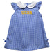 UC Santa Barbara Gauchos UCSB Embroidered Royal Gingham A Line Dress
