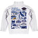 UC Santa Barbara Gauchos UCSB Hand Sketched Vive La Fete Impressions Artwork White Boys Quarter Zip Pullover V1 - Vive La Fête - Online Apparel Store
