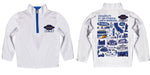 UC Santa Barbara Gauchos UCSB Hand Sketched Vive La Fete Impressions Artwork White Boys Quarter Zip Pullover V1 - Vive La Fête - Online Apparel Store