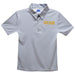 UC Santa Barbara Gauchos UCSB Embroidered Gray Stripes Short Sleeve Polo Box Shirt