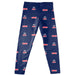 Belmont University Bruins Vive La Fete Girls Game Day All Over Two Logos Elastic Waist Classic Play Blue Leggings Tights