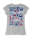 Belmont University Bruins Hand Sketched Vive La Fete Impressions Artwork Grey Girls Cotton Short Sleeve Tee - Vive La Fête - Online Apparel Store