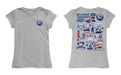 Belmont University Bruins Hand Sketched Vive La Fete Impressions Artwork Grey Girls Cotton Short Sleeve Tee - Vive La Fête - Online Apparel Store