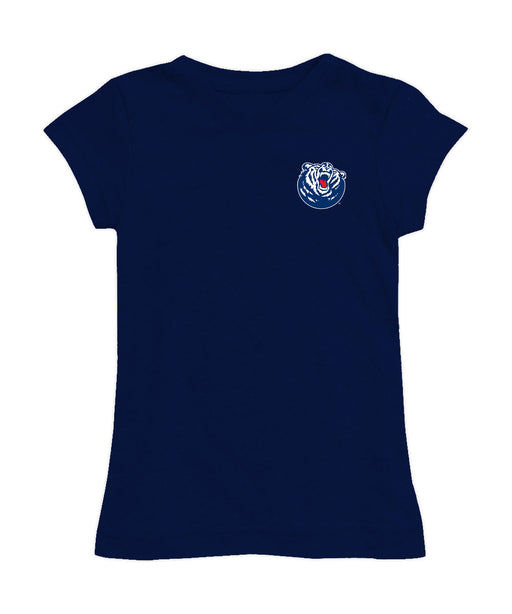 Belmont University Bruins Hand Sketched Vive La Fete Impressions Artwork Navy Girls Cotton Short Sleeve Tee