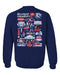 Belmont University Bruins Hand Sketched Artwork Navy Crewneck Sweatshirt for Women - Vive La Fête - Online Apparel Store