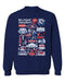 Belmont University Bruins Vive La Fete Impressions Navy Cotton Crewneck Sweatshirt for Women