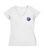 Belmont University Bruins Hand Sketched Vive La Fete Impressions Artwork White Women Cotton Short Sleeve V-Neck Tshirt