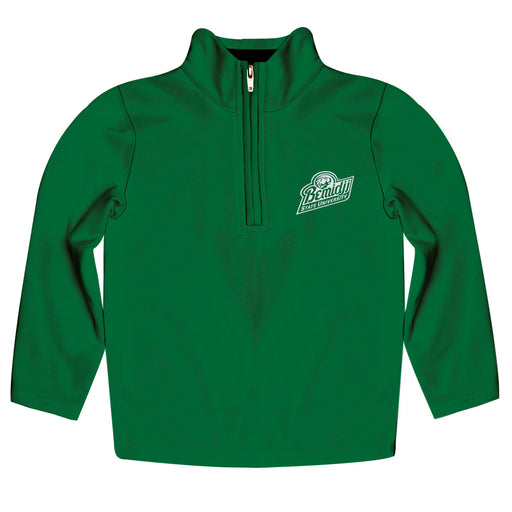 Bemidji State Beavers BSU Vive La Fete Game Day Solid Green Quarter Zip Pullover Sleeves