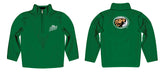 Bemidji State Beavers BSU Vive La Fete Game Day Solid Green Quarter Zip Pullover Sleeves - Vive La Fête - Online Apparel Store