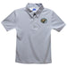 Bemidji State Beavers BSU Embroidered Gray Stripes Short Sleeve Polo Box Shirt