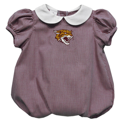 Bethune-Cookman Wildcats BC-U Embroidered Maroon Girls Baby Bubble Short Sleeve