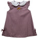 Bethune Cookman Wildcats Embroidered Maroon Gingham A Line Dress