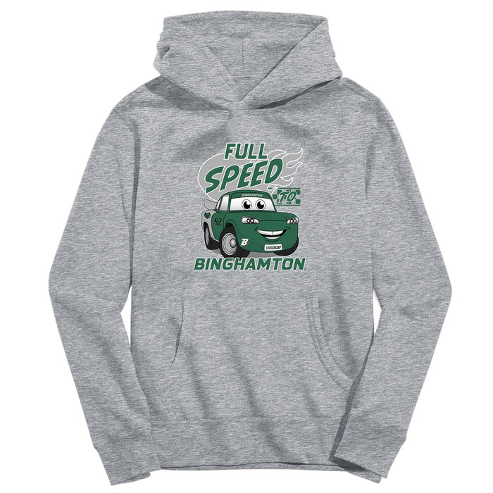 Binghamton University Bearcats Full Speed Heather Grey Cotton Youth Hoodie