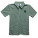 Binghamton University Bearcats Embroidered Hunter Green Stripes Short Sleeve Polo Box Shirt