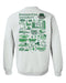 Binghamton University Bearcats Hand Sketched Vive La Fete Impressions Artwork Green Crew Neck Sweatshirt for Women - Vive La Fête - Online Apparel Store