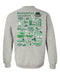 Binghamton University Bearcats Hand Sketched Vive La Fete Impressions Artwork Green Crew Neck Sweatshirt for Women - Vive La Fête - Online Apparel Store