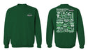 Binghamton University Bearcats Hand Sketched Vive La Fete Impressions Artwork Green Crew Neck Sweatshirt for Women - Vive La Fête - Online Apparel Store