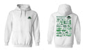 Binghamton University Bearcats Hand Sketched Vive La Fete Impressions Artwork Green Cotton Fleece Long Sleeve Hoodie - Vive La Fête - Online Apparel Store