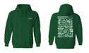 Binghamton University Bearcats Hand Sketched Vive La Fete Impressions Artwork Green Cotton Fleece Long Sleeve Hoodie - Vive La Fête - Online Apparel Store