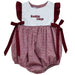 Brooklyn College Bulldogs Embroidered Maroon Gingham Girls Bubble