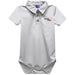 Brooklyn College Bulldogs Embroidered White Solid Knit Boys Polo Bodysuit