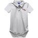 Brooklyn College Bulldogs Embroidered White Solid Knit Boys Polo Bodysuit