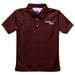 Brooklyn College Bulldogs Embroidered Maroon Short Sleeve Polo Box Shirt