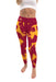 Brooklyn College Bulldogs Vive La Fete Paint Brush Logo on Waist Women Maroon Yoga Leggings