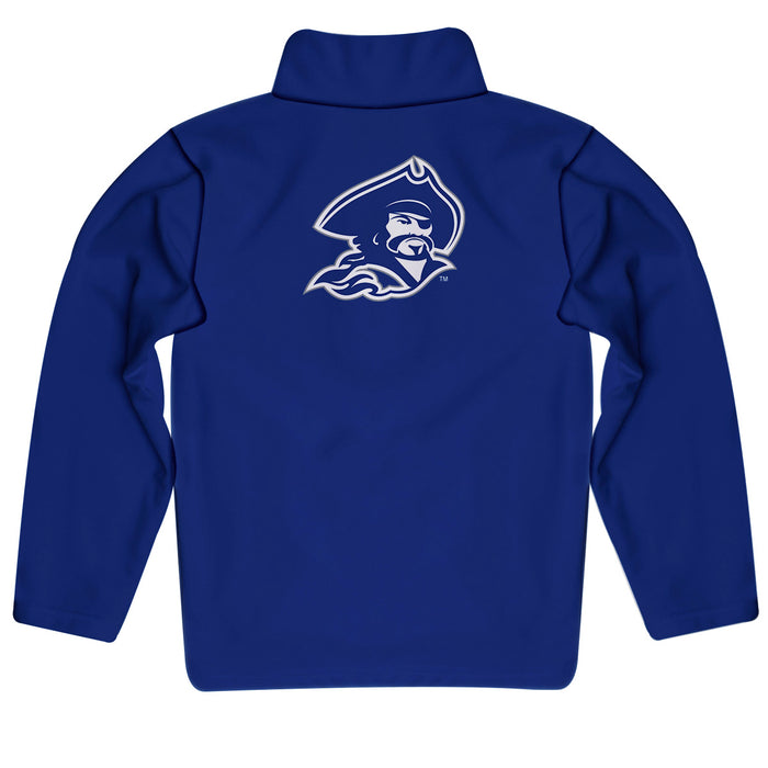 Blinn College Buccaneers Vive La Fete Game Day Solid Blue Quarter Zip Pullover Sleeves - Vive La Fête - Online Apparel Store