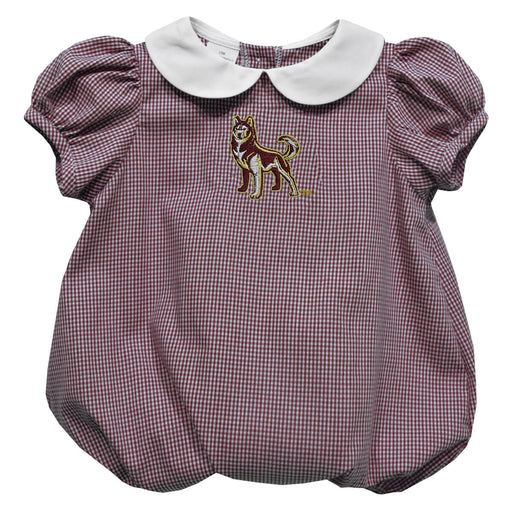 Bloomsburg University of Pennsylvania Huskies BU Embroidered Maroon Girls Baby Bubble Short Sleeve