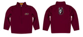 Bloomsburg University of Pennsylvania Huskies BU Vive La Fete Game Day Solid Maroon Quarter Zip Pullover Sleeves - Vive La Fête - Online Apparel Store