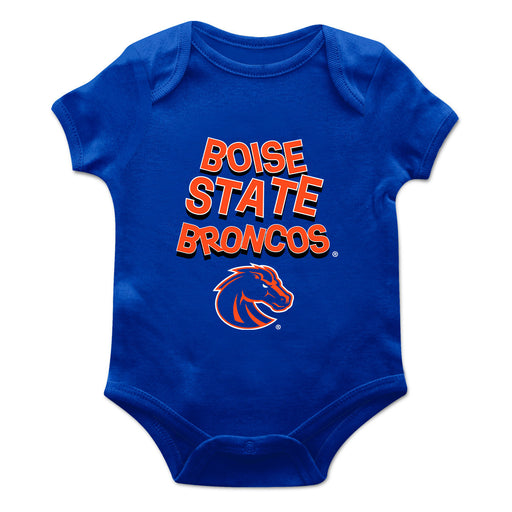Boise State University Broncos Vive La Fete Infant Game Day Royal Short Sleeve Bodysuit