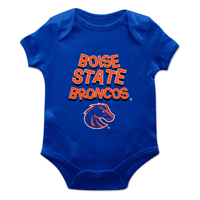 Boise State University Broncos Vive La Fete Infant Game Day Royal Short Sleeve Bodysuit