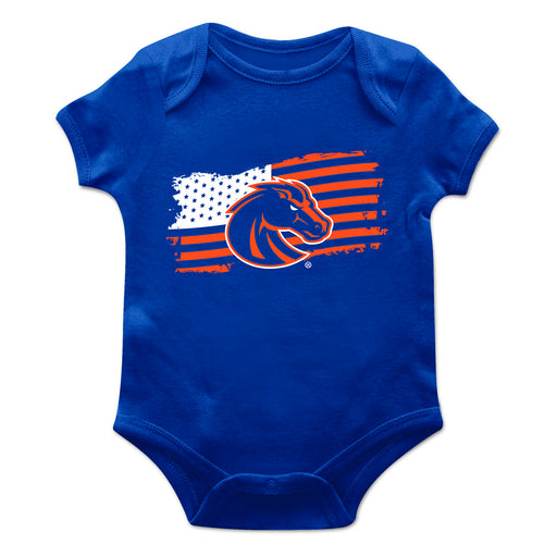 Boise State University Broncos Vive La Fete Infant Game Day Royal Short Sleeve Bodysuit