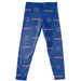 Boise State Broncos Vive La Fete Girls Game Day All Over Logo Elastic Waist Classic Play Blue Leggings Tights