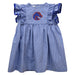 Boise State University Broncos Embroidered Royal Gingham Ruffle Dress