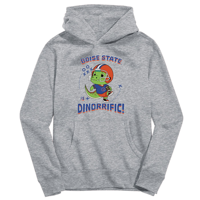 Boise State University Broncos Dinorrific Heather Grey Cotton Youth Hoodie