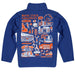 Boise State University Broncos Hand Sketched Vive La Fete Impressions Artwork Blue Boys Quarter Zip Pullover V1 - Vive La Fête - Online Apparel Store