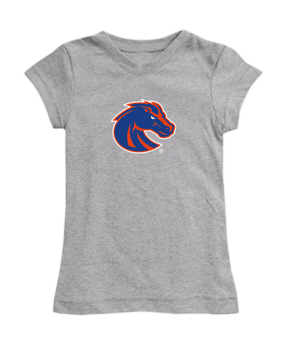 Boise State Broncos Girl´s Fitted Cotton T-shirt Grey