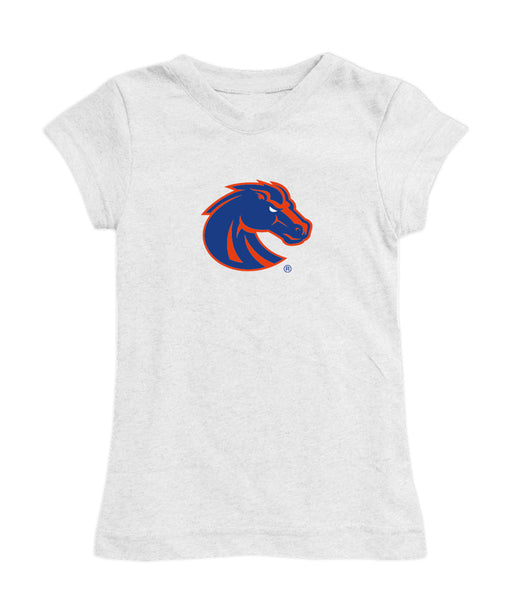 Boise State Broncos Girl´s Fitted Cotton T-shirt White