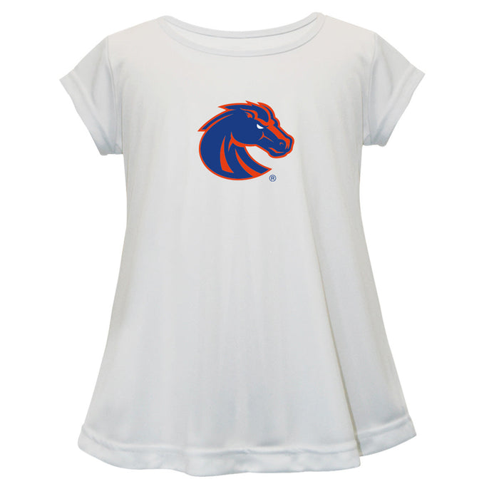 Boise State Broncos Short Sleeve Youth Cotton Top White