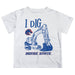 Boise State University Broncos Vive La Fete Excavator Boys Game Day White Short Sleeve Tee
