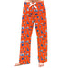Boise State University Broncos Repeat Print Hand Sketched Vive La Fete Impressions Artwork Womens  Orange  Lounge Pants