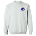 Boise State University Broncos Hand Sketched Vive La Fete Impressions Artwork White Crew Neck Sweatshirt for Women