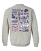 Boise State University Broncos Hand Sketched Artwork Gray Crewneck Sweatshirt for Women - Vive La Fête - Online Apparel Store