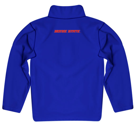 Boise State Broncos Vive La Fete Logo and Mascot Name Womens Blue Quarter Zip Pullover - Vive La Fête - Online Apparel Store