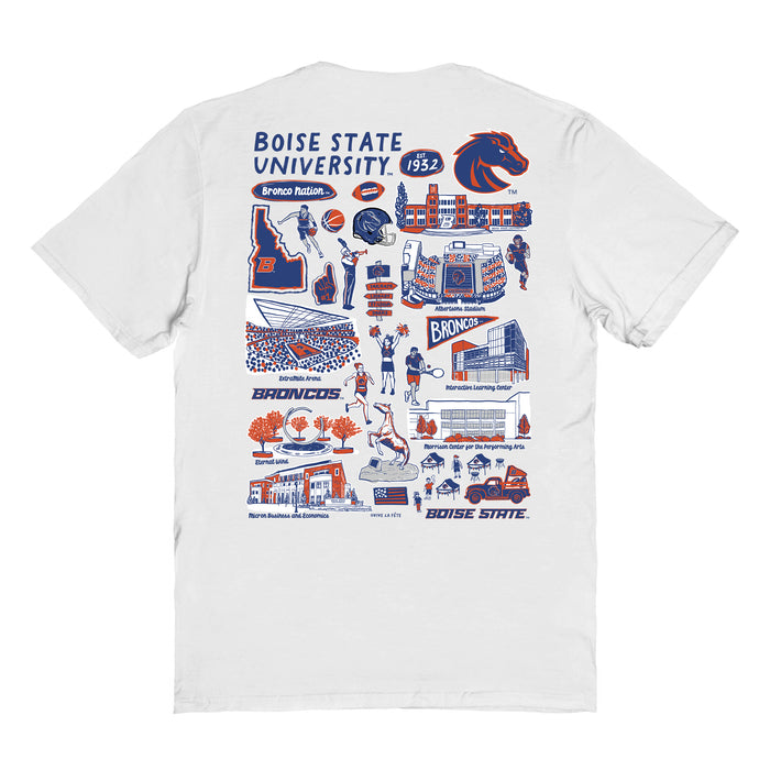Boise State Broncos Vive La Fete Impressions Artwork Womens Cotton Tshirt - Vive La Fête - Online Apparel Store
